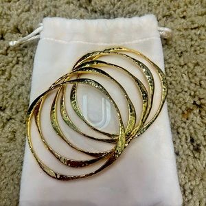 Uncommon James gold plated bangles - 5 set